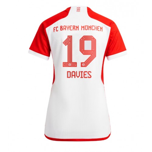 Dámy Fotbalový dres Bayern Munich Alphonso Davies #19 2023-24 Domácí Krátký Rukáv